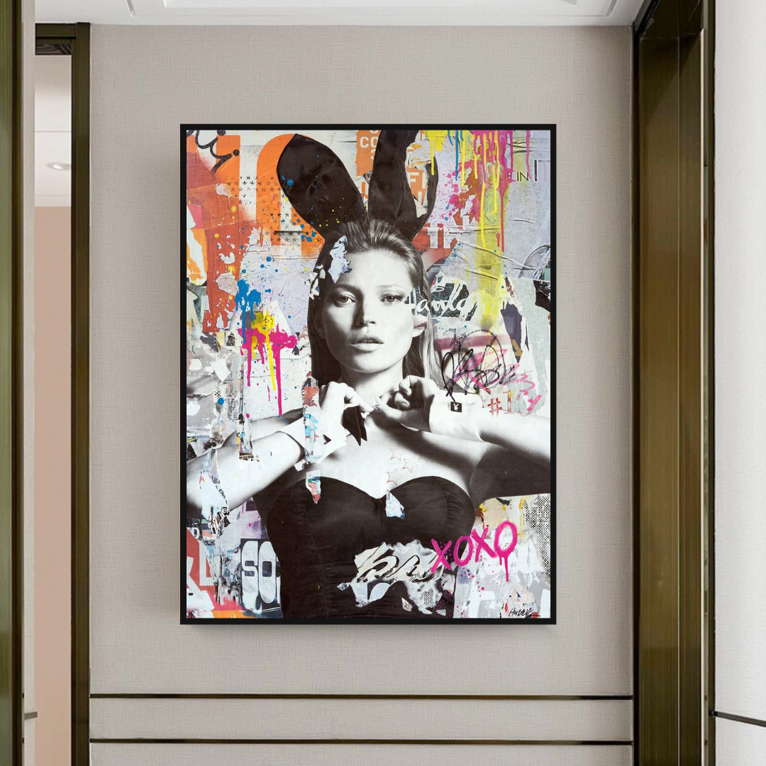 Kate Moss Bunny Art: Unique & Captivating Masterpieces-ChandeliersDecor.com