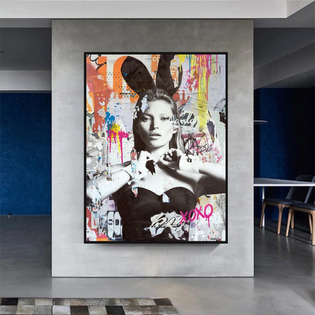 Kate Moss Bunny Art: Unique & Captivating Masterpieces-ChandeliersDecor.com