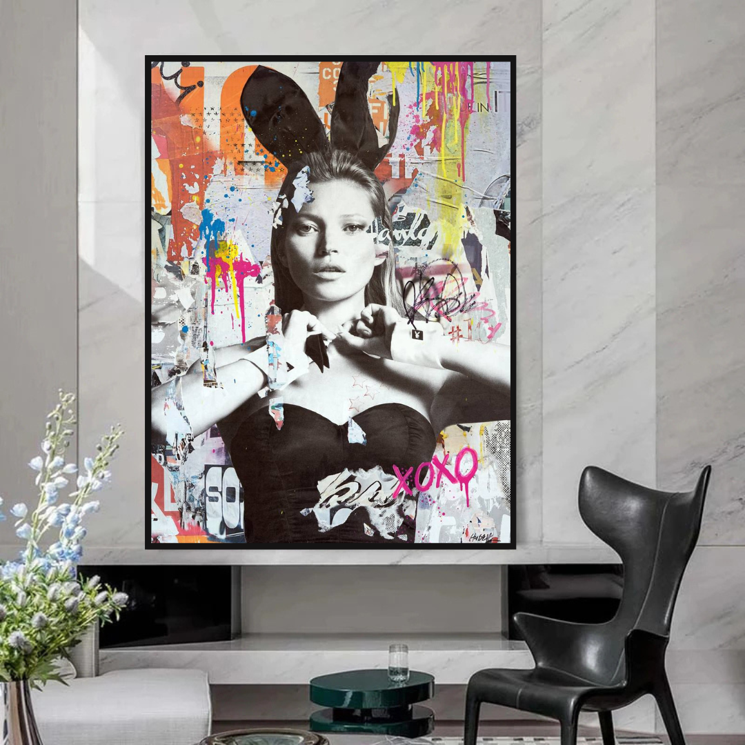Kate Moss Bunny Art: Unique & Captivating Masterpieces-ChandeliersDecor.com