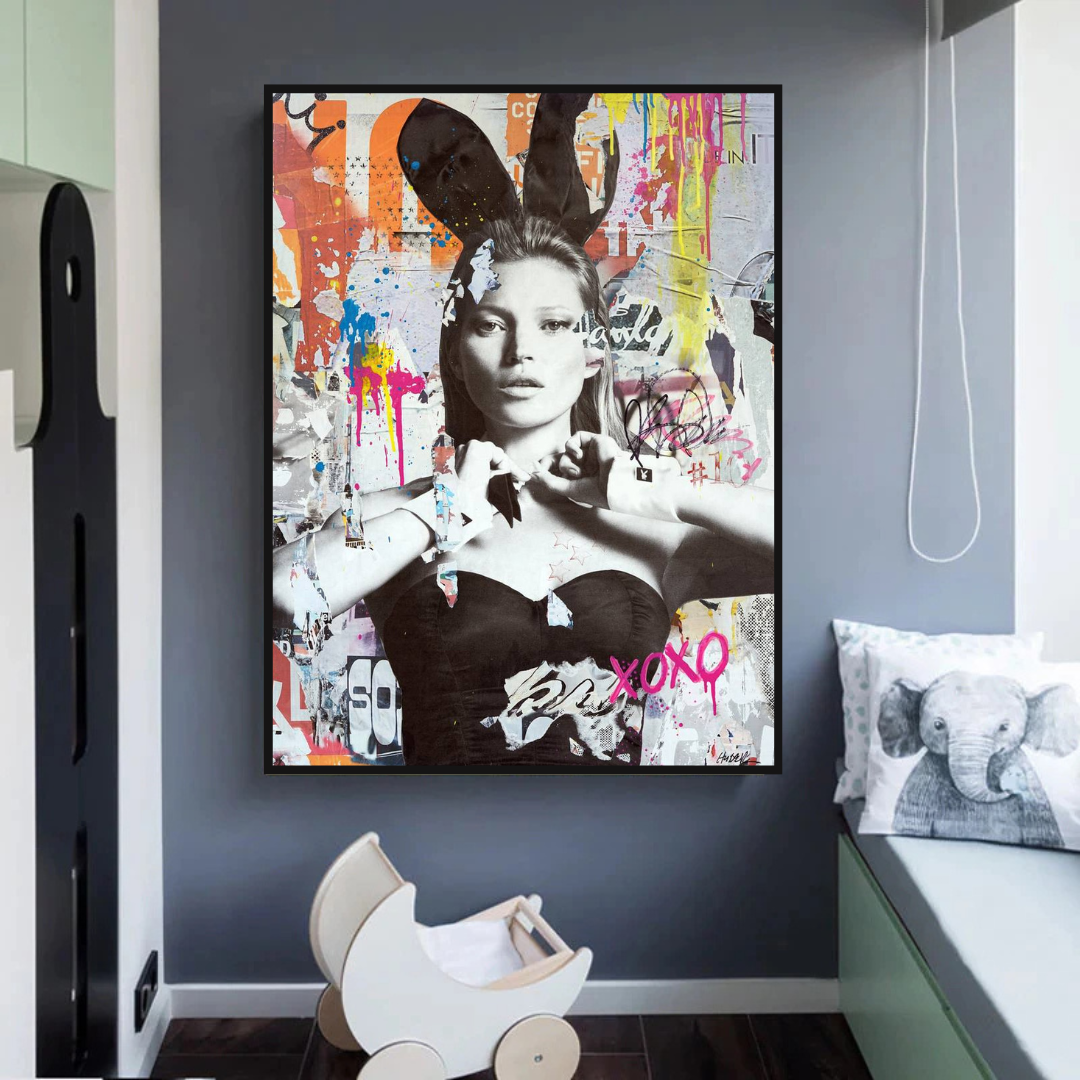 Kate Moss Bunny Art: Unique & Captivating Masterpieces-ChandeliersDecor.com