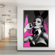 ChandeliersDecor.com-Kate Moss Wall Art-Kate Moss Pink Bunny Poster - Limited Edition Art Print