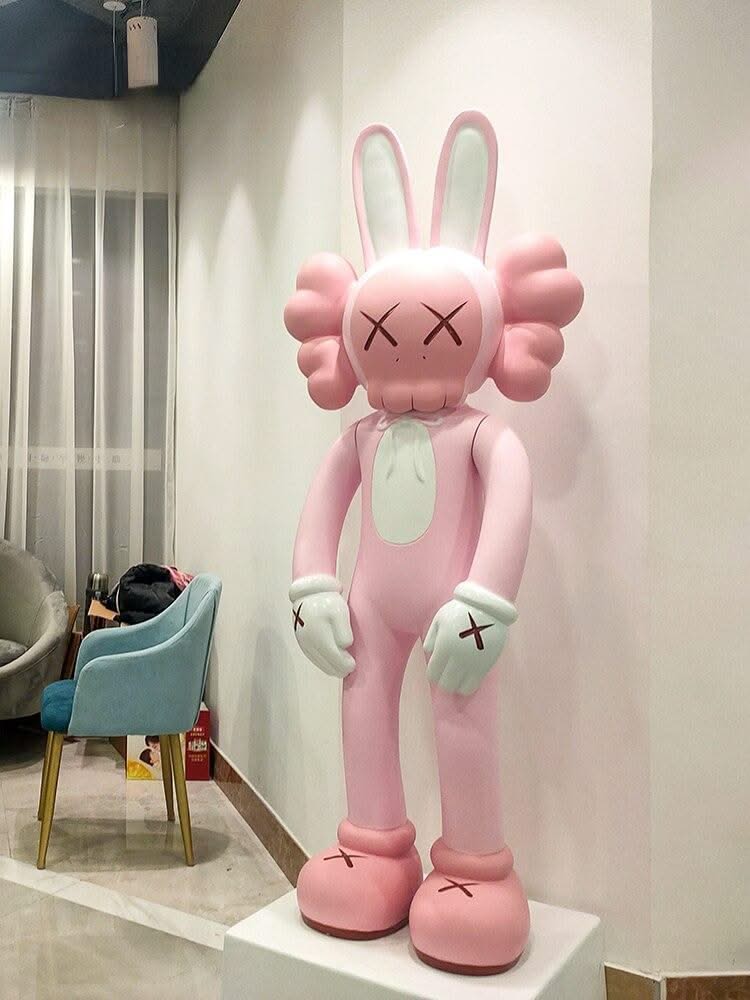 ChandeliersDecor.com-Ornaments Statues Figurines-KAWS Accomplice Vinyl Figure Pink – Authentic Collectible