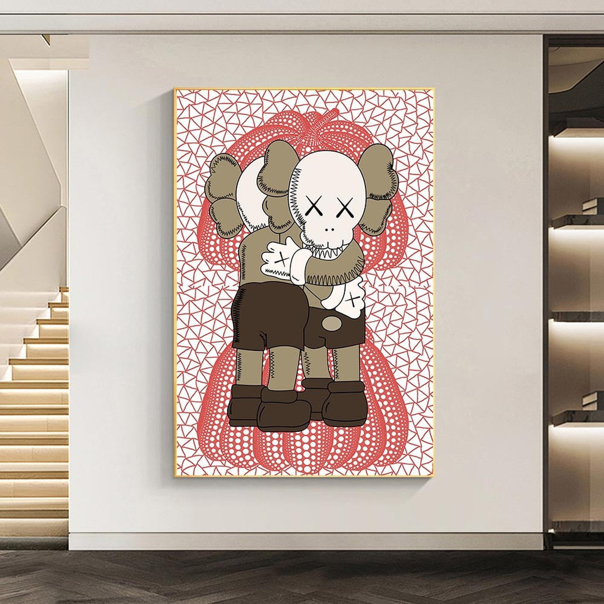 ChandeliersDecor.com-Wall Posters-KAWS Art Canvas Painting by Trendy Brand