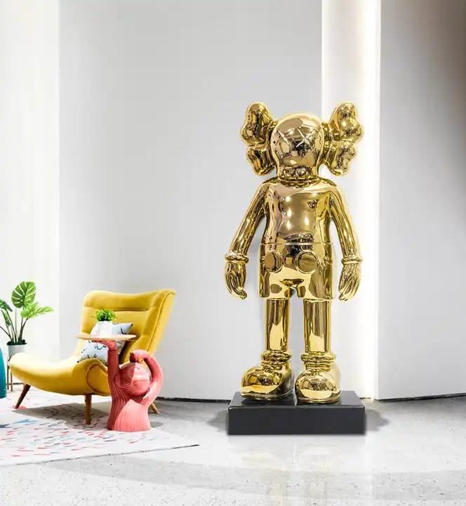 KAWS Companion Electroplated Gold Edition-ChandeliersDecor.com