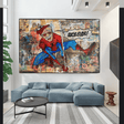 ChandeliersDecor.com-Wall Posters-KFC Colonel Harland Sanders as Spiderman Canvas Wall Art