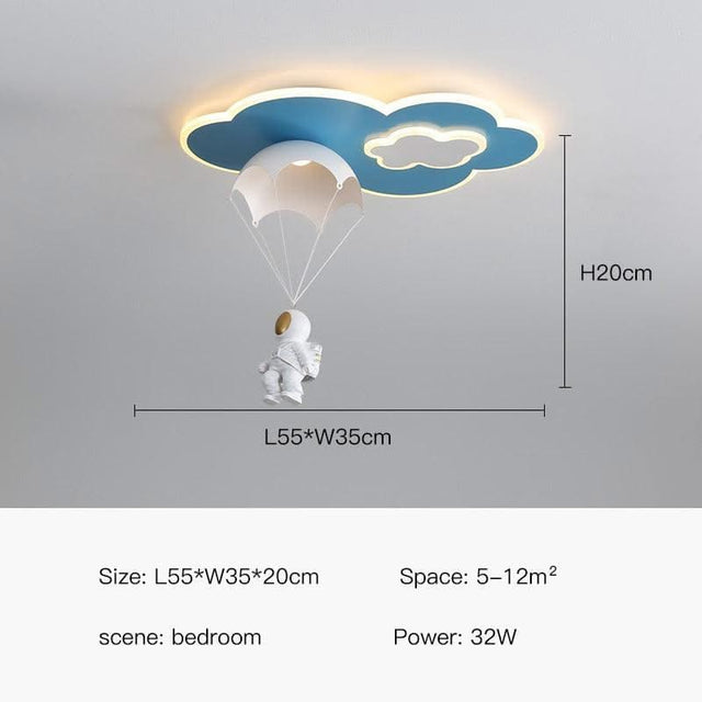 ChandeliersDecor.com-Kids Room Nursery Lighting-Kids Astronaut Ceiling Light | Kids Room Decor Lights