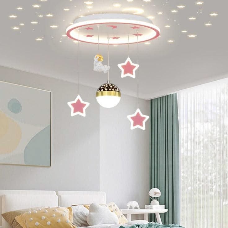 ChandeliersDecor.com-Kids Room Nursery Lighting-Kids Astronaut Chandeliers Light | Kids Room Decor Lights