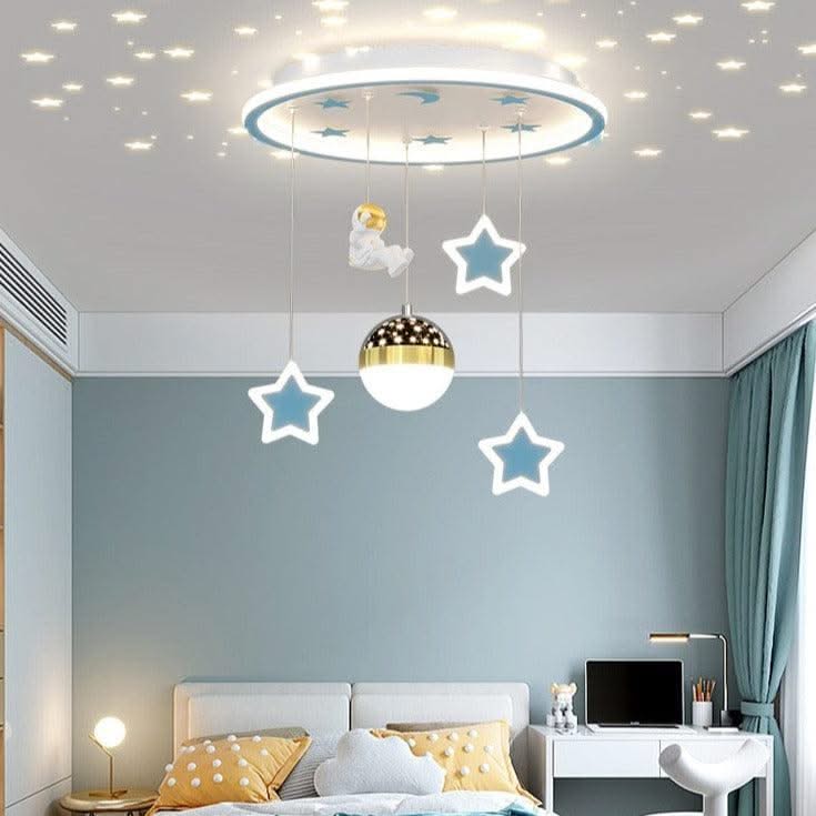 ChandeliersDecor.com-Kids Room Nursery Lighting-Kids Astronaut Chandeliers Light | Kids Room Decor Lights