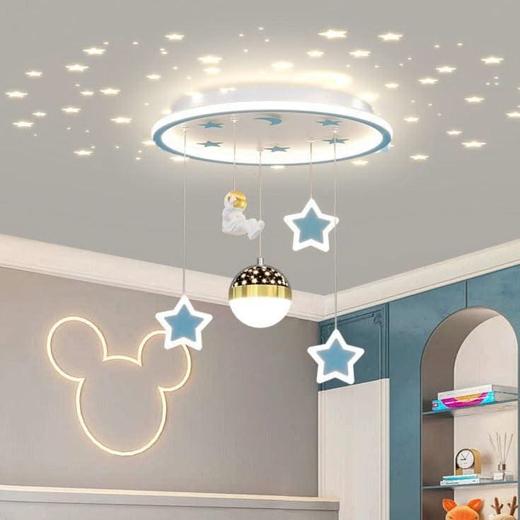 ChandeliersDecor.com-Kids Room Nursery Lighting-Kids Astronaut Chandeliers Light | Kids Room Decor Lights