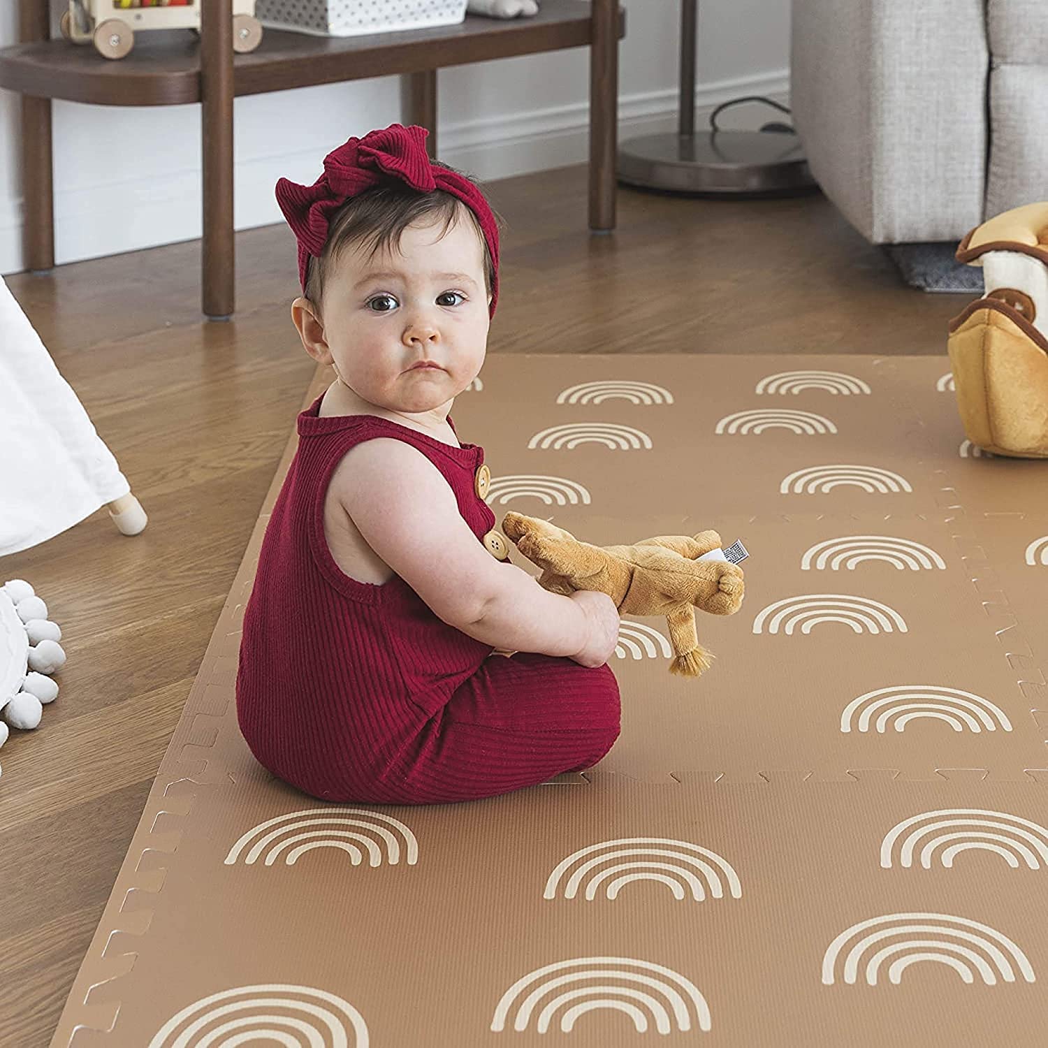 ChandeliersDecor.com-Play Mats-Kids Babies Rainbow Play Mat Puzzle Tiles | Pack of 6 Tiles - 60x60cm per tile size