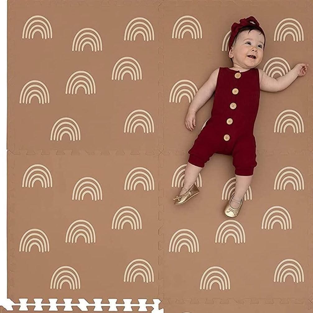 ChandeliersDecor.com-Play Mats-Kids Babies Rainbow Play Mat Puzzle Tiles | Pack of 6 Tiles - 60x60cm per tile size