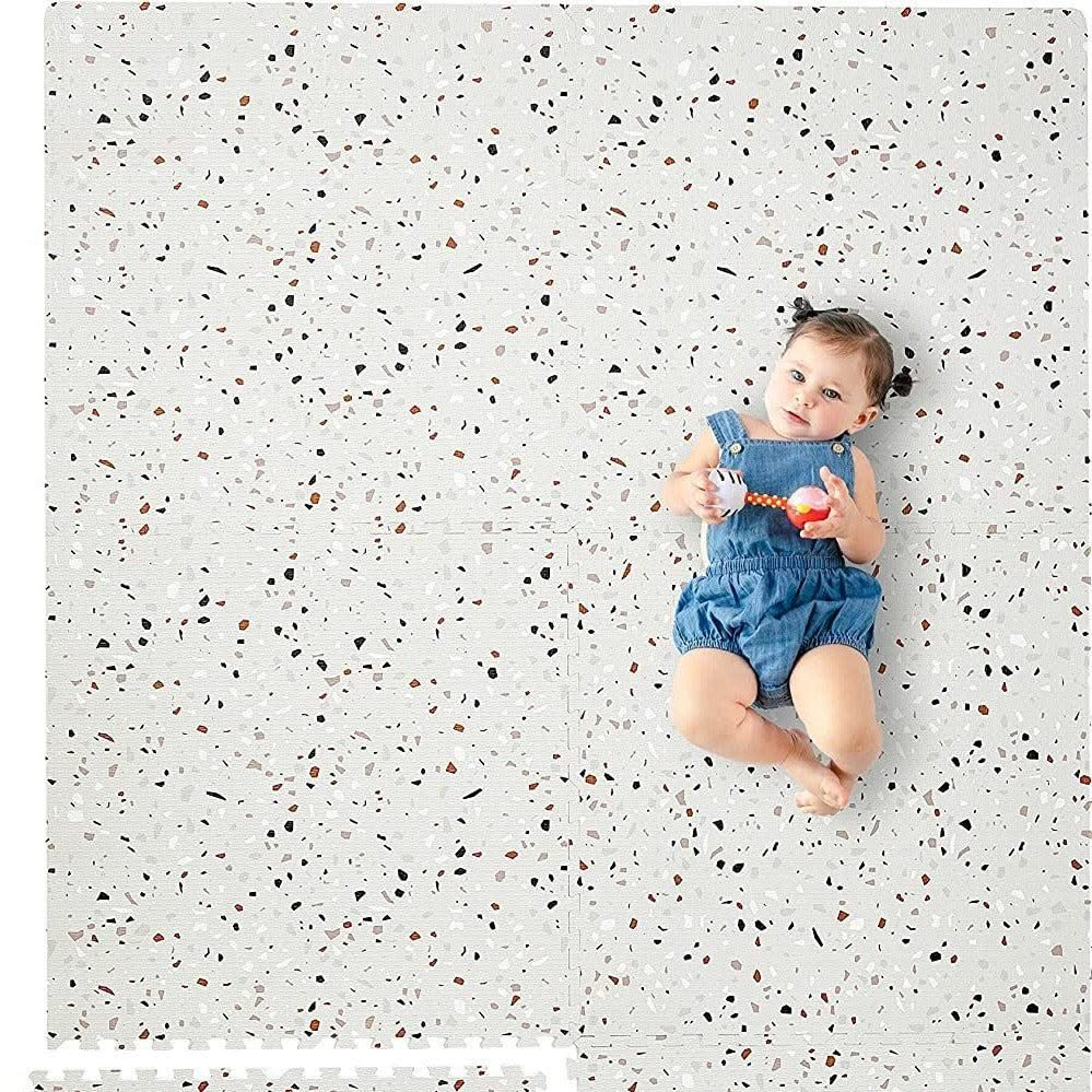 ChandeliersDecor.com-Play Mats-Kids Babies Tiny Stone Design Play Mat Puzzle Tiles | Pack of 6 Tiles - 60x60cm per tile size