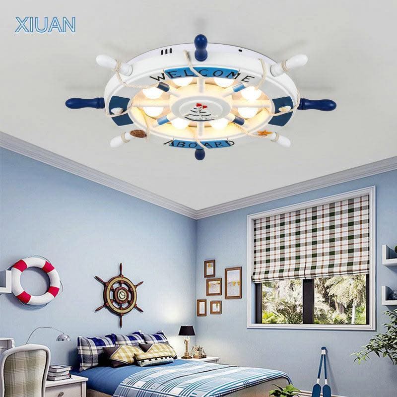 ChandeliersDecor.com-Kids Room Nursery Lighting-Kids Boat Wheel Light: Fun and Safe Accessories for Boating