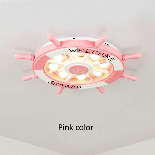 ChandeliersDecor.com-Kids Room Nursery Lighting-Kids Boat Wheel Light: Fun and Safe Accessories for Boating