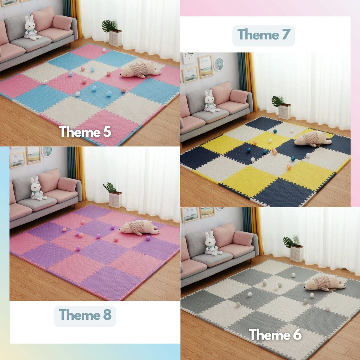 ChandeliersDecor.com-Play Mats-Kids Foam Play Mat | Tummy Time Mat for kids Play time