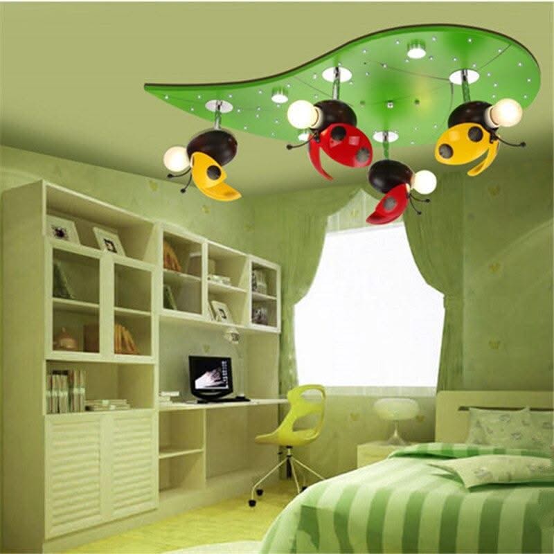 ChandeliersDecor.com-Kids Room Nursery Lighting-Kids Ladybug LadyBird Ceiling Light | Kids Room Decor Lights