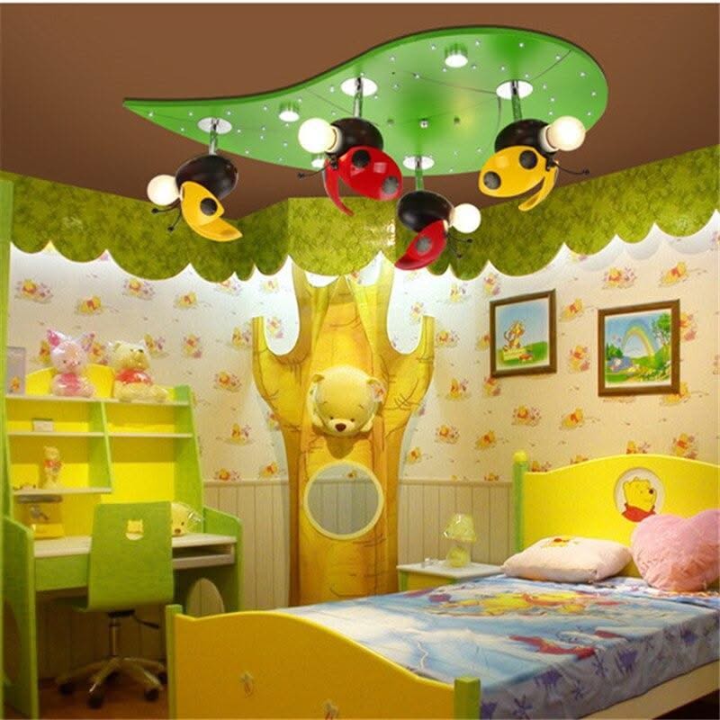 ChandeliersDecor.com-Kids Room Nursery Lighting-Kids Ladybug LadyBird Ceiling Light | Kids Room Decor Lights