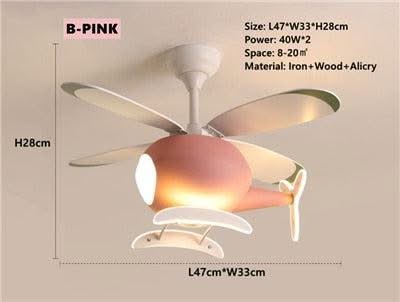 ChandeliersDecor.com-Kids Room Nursery Lighting-Kids' Nursery Helicopter Ceiling Light with Fan