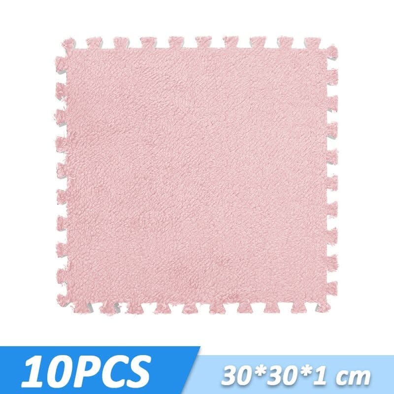 ChandeliersDecor.com-Play Mats-Kids Play Mat Puzzle Tiles with Fur - Perfect Fun Playtime