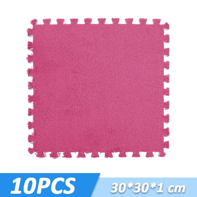 ChandeliersDecor.com-Play Mats-Kids Play Mat Puzzle Tiles with Fur - Perfect Fun Playtime