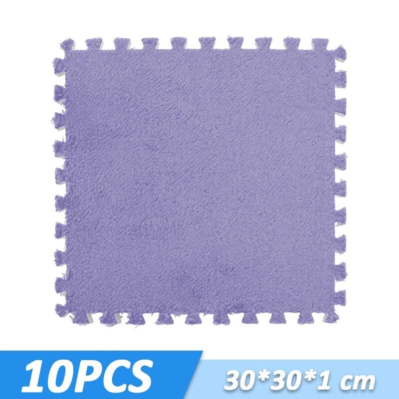 ChandeliersDecor.com-Play Mats-Kids Play Mat Puzzle Tiles with Fur - Perfect Fun Playtime