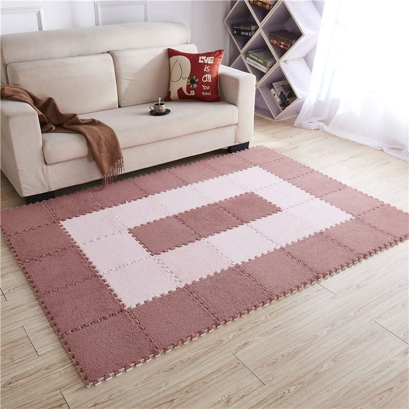 ChandeliersDecor.com-Play Mats-Kids Play Mat Puzzle Tiles with Fur - Perfect Fun Playtime