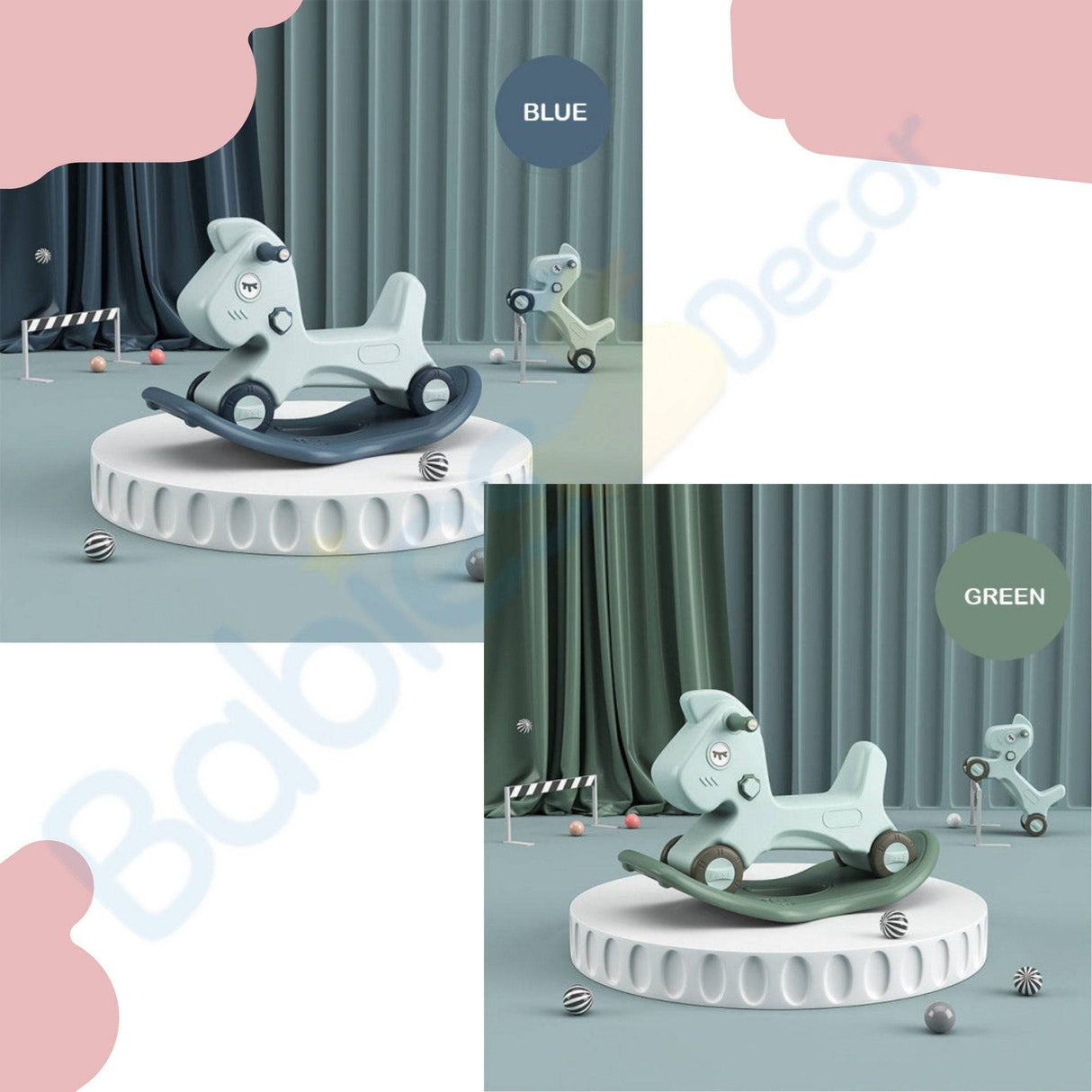 ChandeliersDecor.com-Kids Rocking Horse and Stroller | Rocking Horse Chair | Baby Rocking Horse