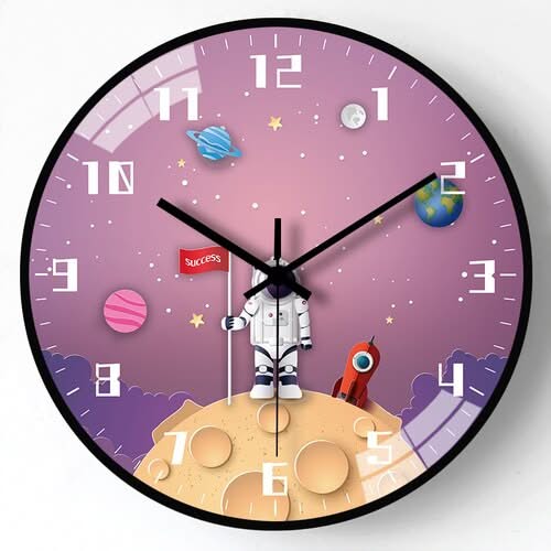 ChandeliersDecor.com-Wall Clocks-Kids Room Astronaut Space Wall Clock