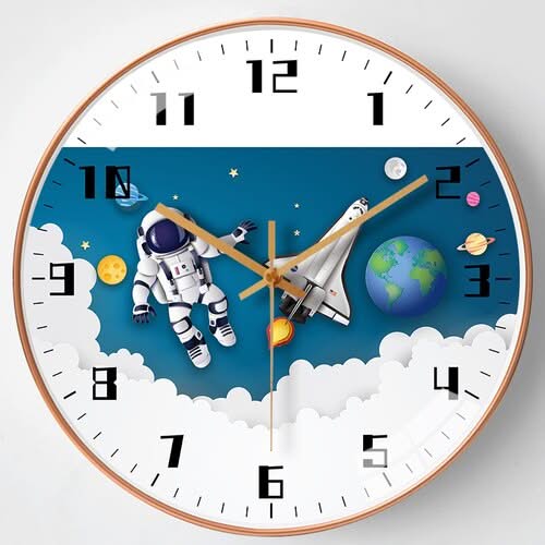 ChandeliersDecor.com-Wall Clocks-Kids Room Astronaut Space Wall Clock