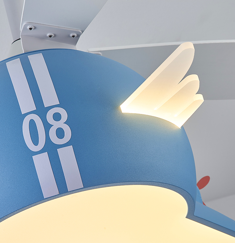 ChandeliersDecor.com-Kids Room Nursery Lighting-Kids Room Helicopter Ceiling Fan with Light - Art Deco Style