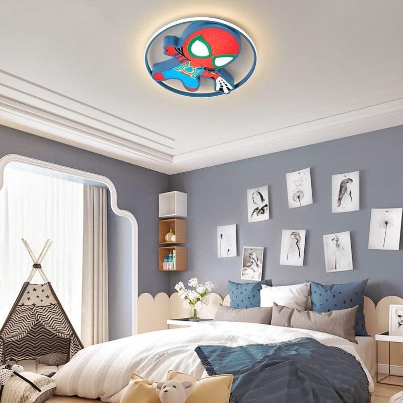 ChandeliersDecor.com-Kids Room Nursery Lighting-Kids Spiderman Ceiling Light - Enhance Your Kids' Room Decor