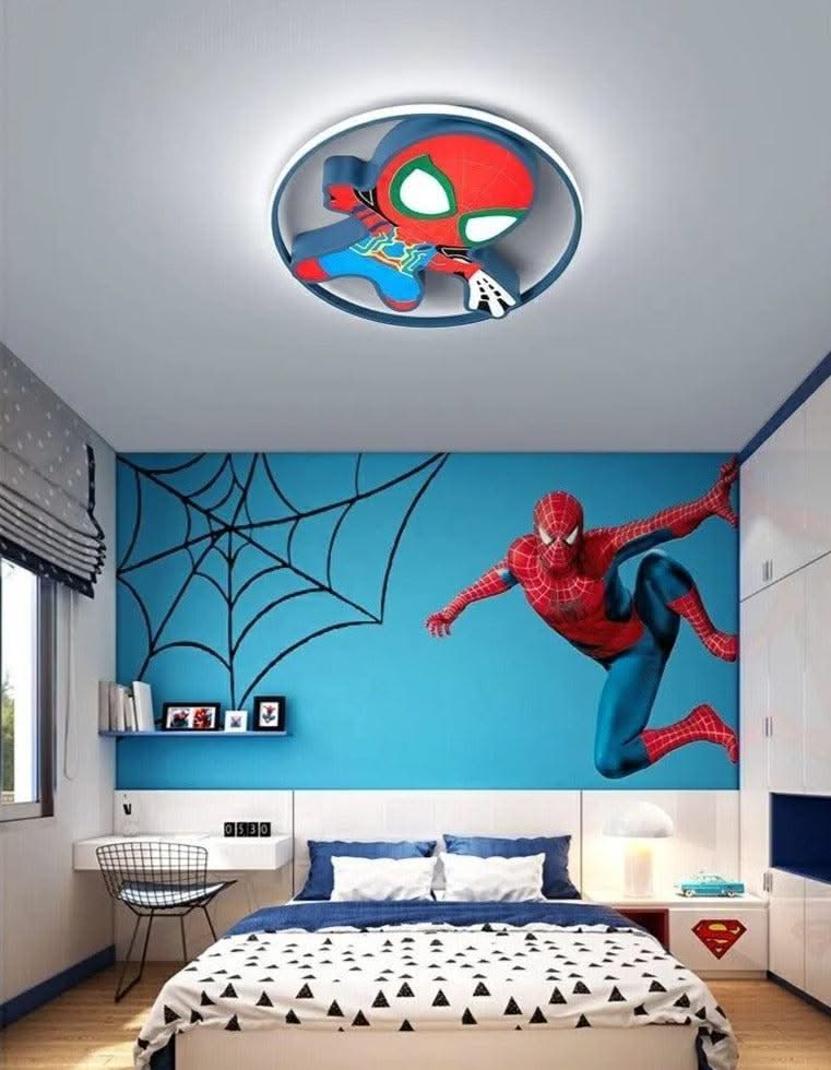 ChandeliersDecor.com-Kids Room Nursery Lighting-Kids Spiderman Ceiling Light - Enhance Your Kids' Room Decor