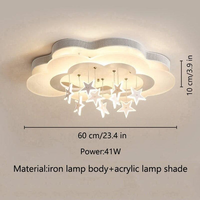ChandeliersDecor.com-Kids Room Nursery Lighting-Kids Stars Clouds Ceiling Light | Kids Room Decor Lights