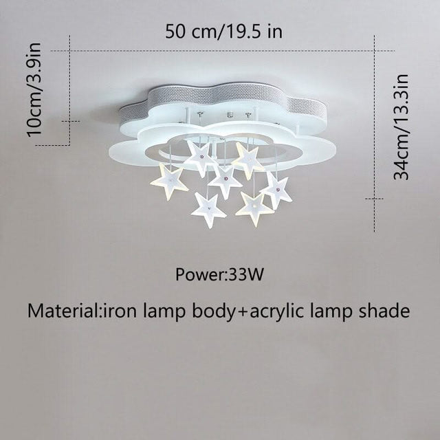 ChandeliersDecor.com-Kids Room Nursery Lighting-Kids Stars Clouds Ceiling Light | Kids Room Decor Lights
