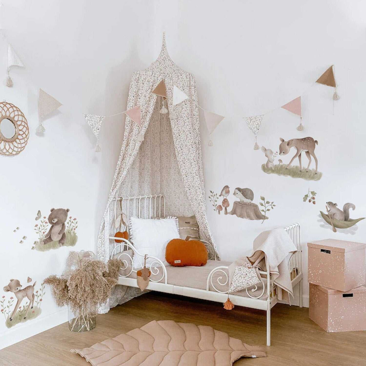 ChandeliersDecor.com-Kids Woodland Wall Decal - Adorable Animals Decal