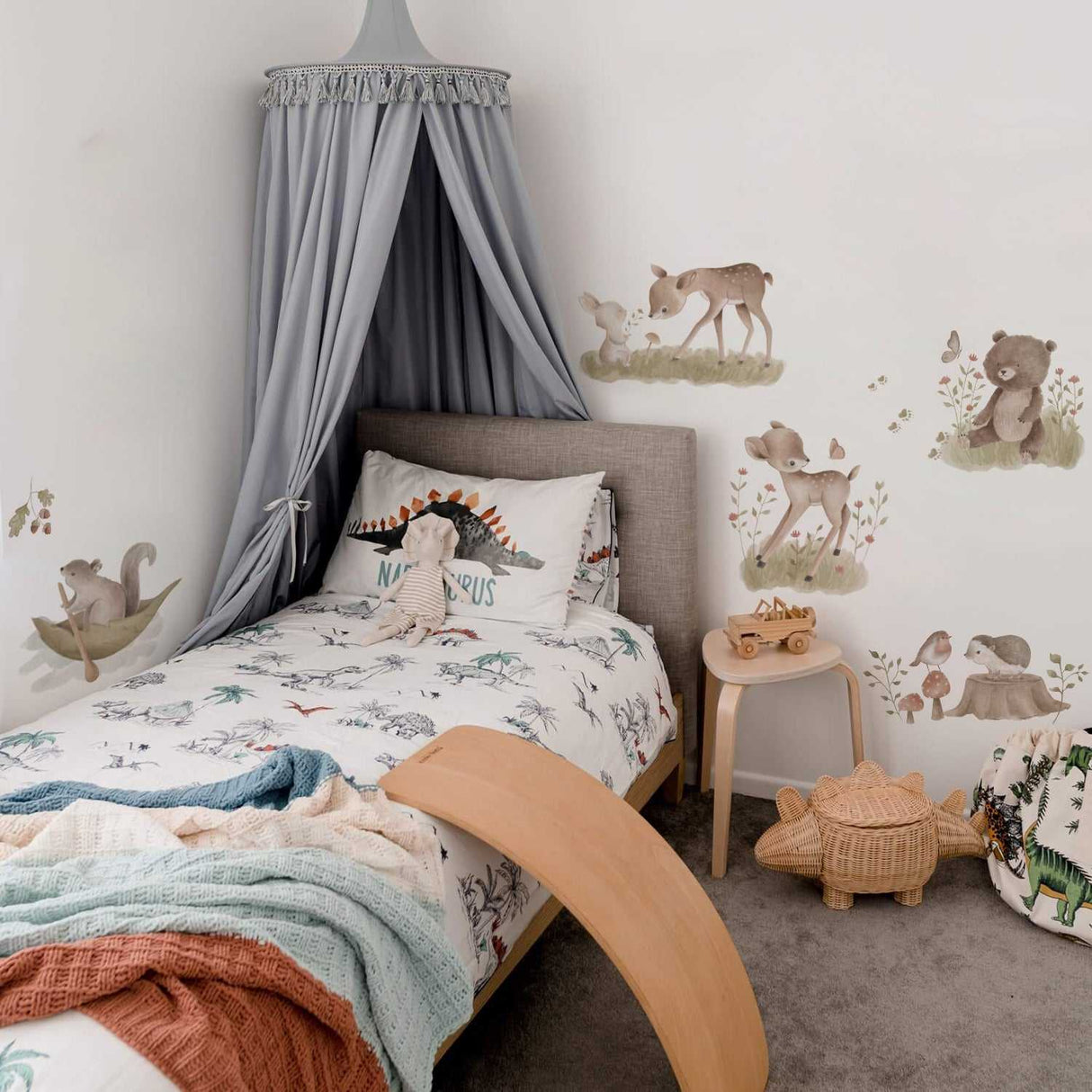 ChandeliersDecor.com-Kids Woodland Wall Decal - Adorable Animals Decal