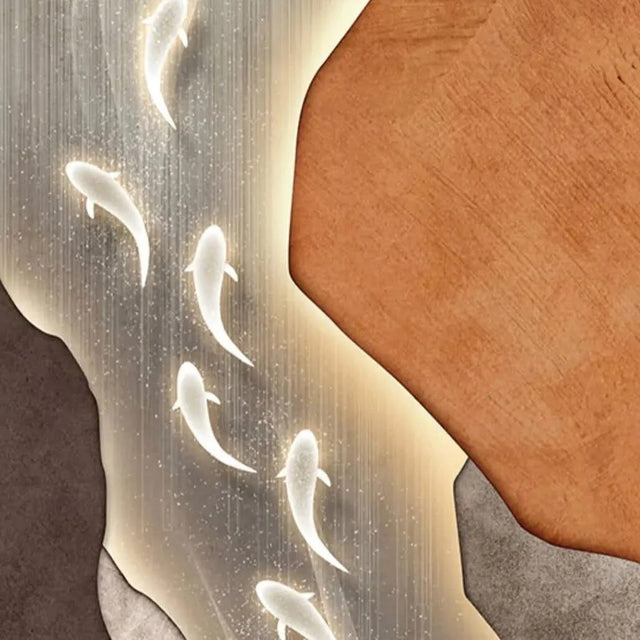 Koi Fish Porch LED Wall Art-ChandeliersDecor.com