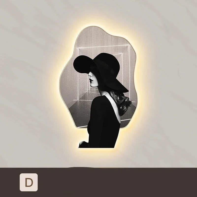 Lady Character Porch Art Lamp - Living Room Wall Lamp-ChandeliersDecor.com