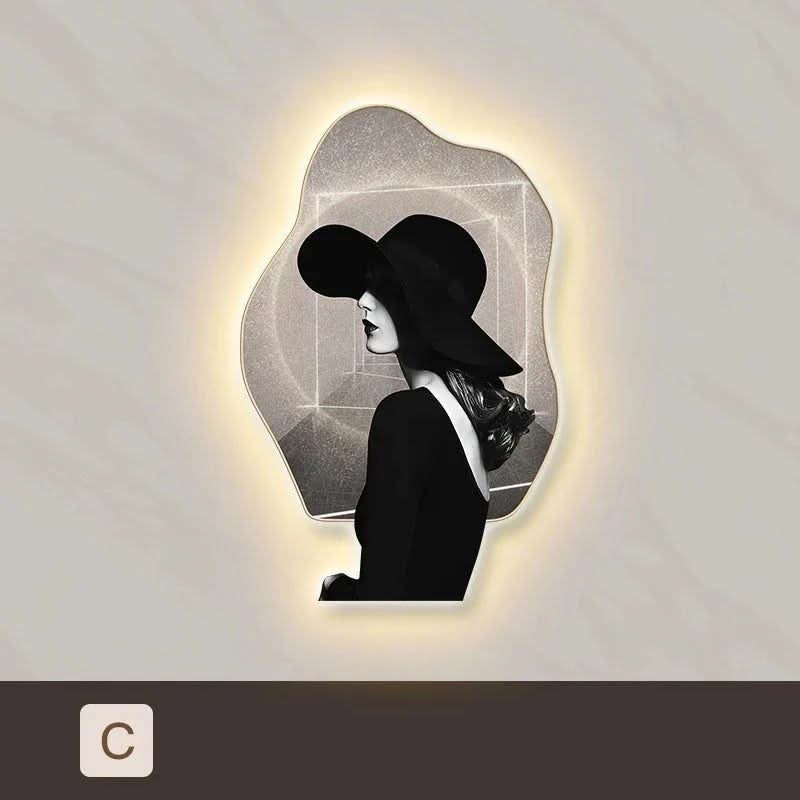 Lady Character Porch Art Lamp - Living Room Wall Lamp-ChandeliersDecor.com