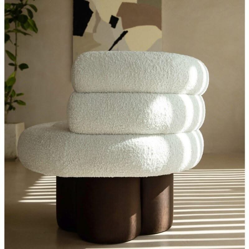 ChandeliersDecor.com-Sofa Chairs and Stools-Lamb Velvet Fabric Sofa Chair