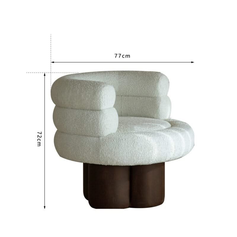 ChandeliersDecor.com-Sofa Chairs and Stools-Lamb Velvet Fabric Sofa Chair