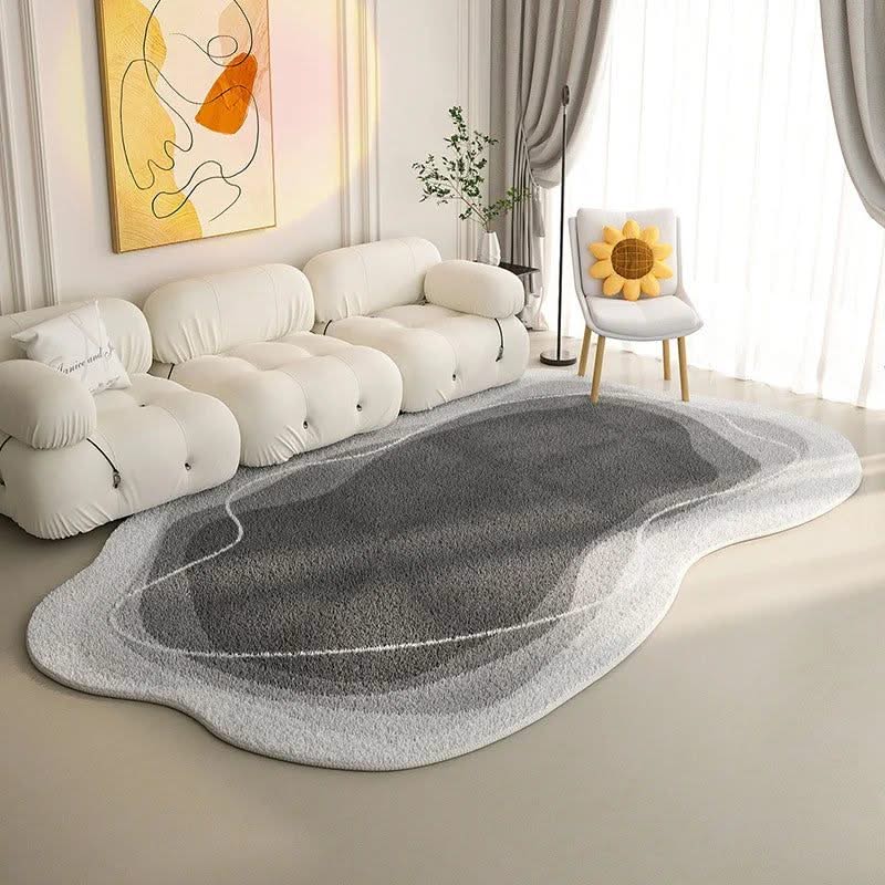 Lamb Wool Oval Kitten Touch Carpet: Cozy Elegance-ChandeliersDecor.com