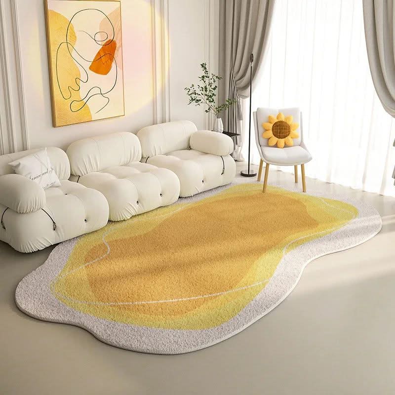 Lamb Wool Oval Kitten Touch Carpet: Cozy Elegance-ChandeliersDecor.com