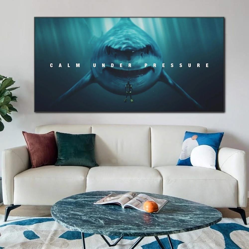 Large Size Animal Shark Canvas Wall Art-ChandeliersDecor.com