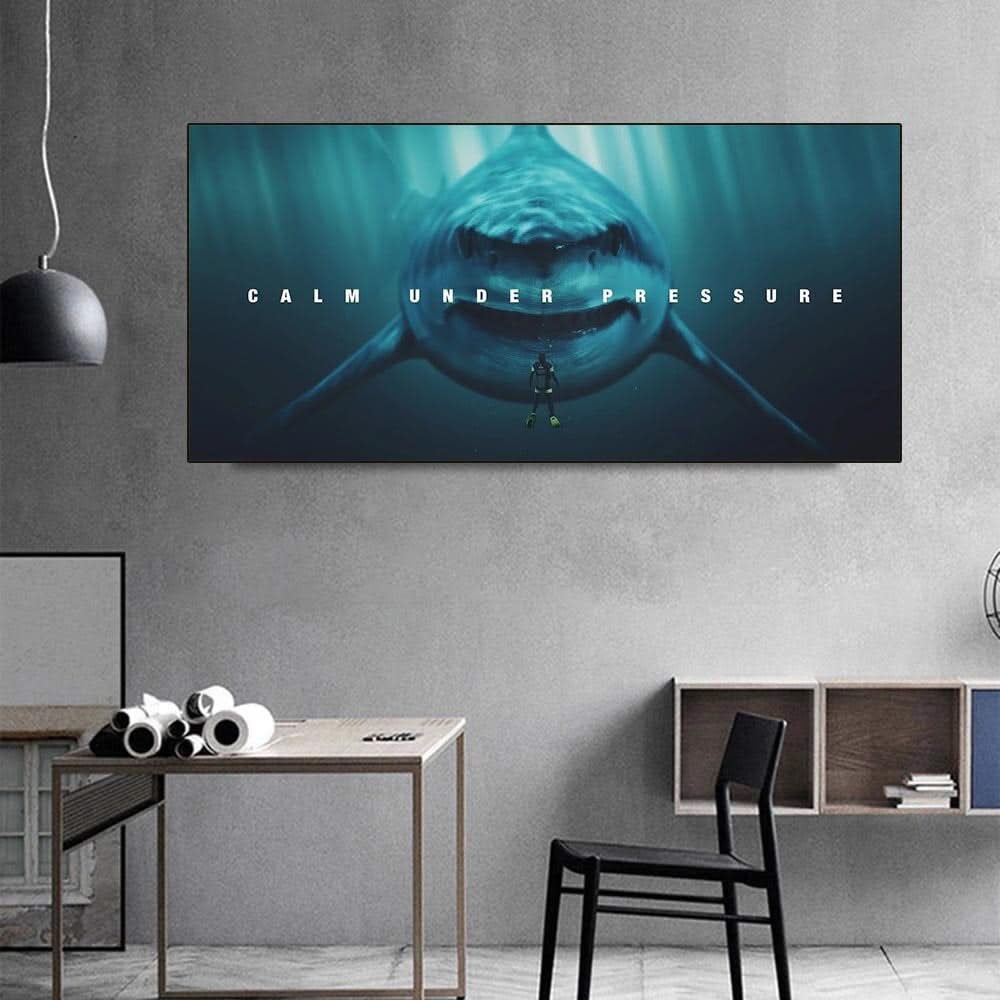 Large Size Animal Shark Canvas Wall Art-ChandeliersDecor.com