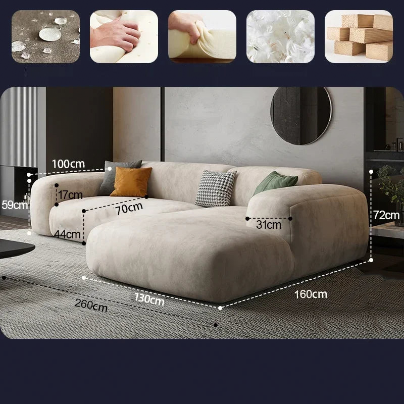 Lazy De Estar Longue Wide Sofa-ChandeliersDecor.com