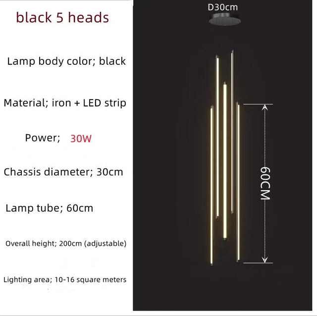 LED Bars Staircase Chandelier: Illuminate Your Space-ChandeliersDecor.com