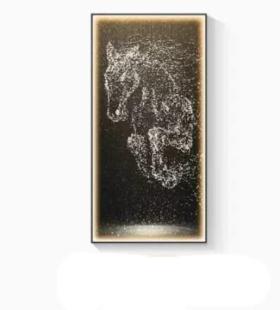 LED Horse Painting - Italian Abstract Decoration-ChandeliersDecor.com