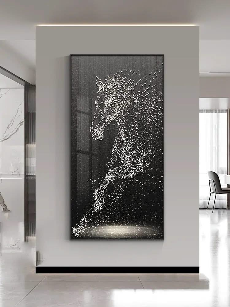 LED Horse Painting - Italian Abstract Decoration-ChandeliersDecor.com