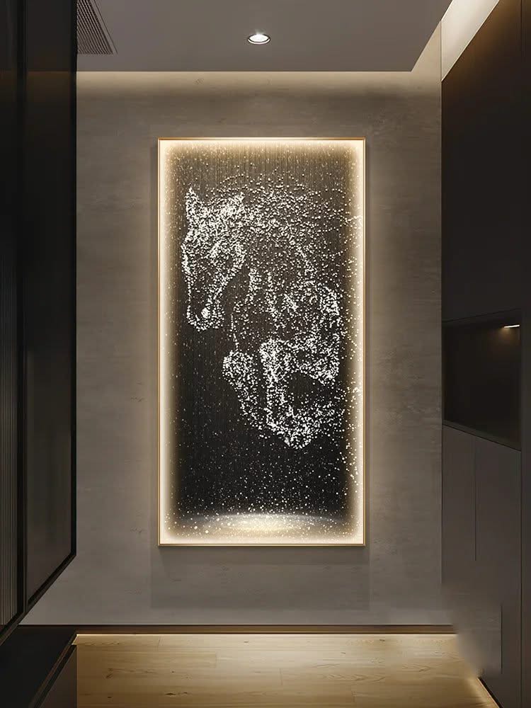 LED Horse Painting - Italian Abstract Decoration-ChandeliersDecor.com